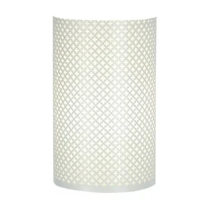 Aplique TOSEL STOCKHOLM vidro meio cilindro branco D12 x H20 cm