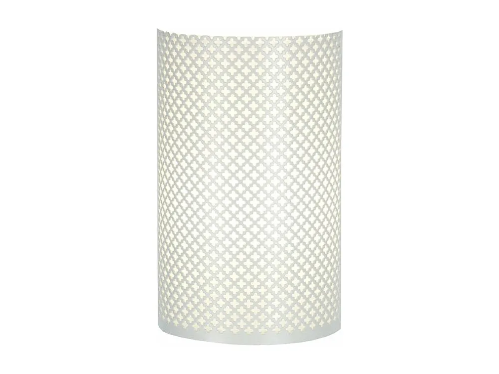 Aplique TOSEL STOCKHOLM vidro meio cilindro branco D12 x H20 cm