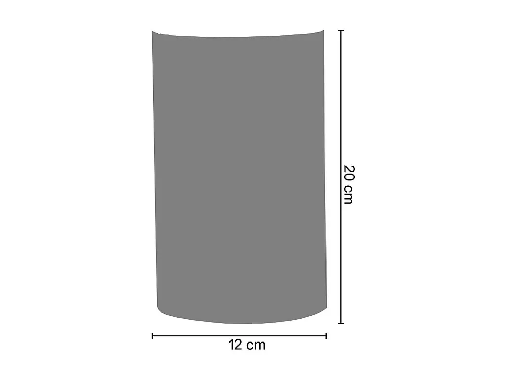 Aplique TOSEL STOCKHOLM vidro meio cilindro branco D12 x H20 cm