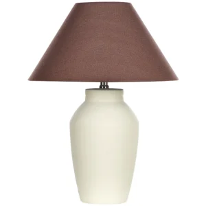 Candeeiro de mesa em cerâmica creme 52 cm RODEIRO
