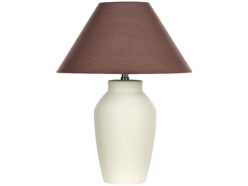 Candeeiro de mesa em cerâmica creme 52 cm RODEIRO