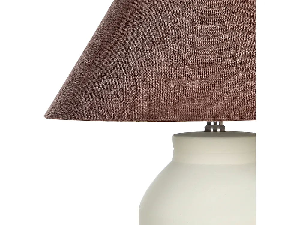 Candeeiro de mesa em cerâmica creme 52 cm RODEIRO