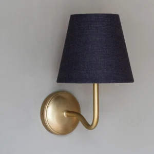 Candeeiro de parede médio Malvern Cinzento-Basalto – Latão Antigo