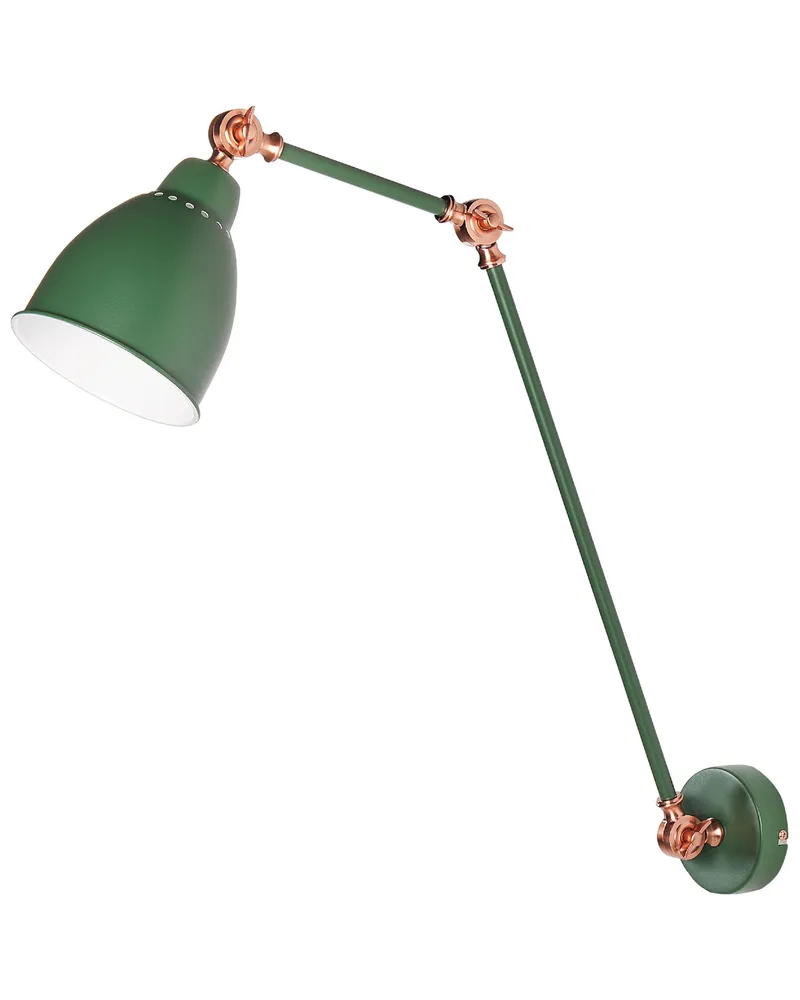 Candeeiro de parede em metal verde turvo MISSISSIPPI L