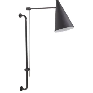 Candeeiro de parede em metálico preto MARISA