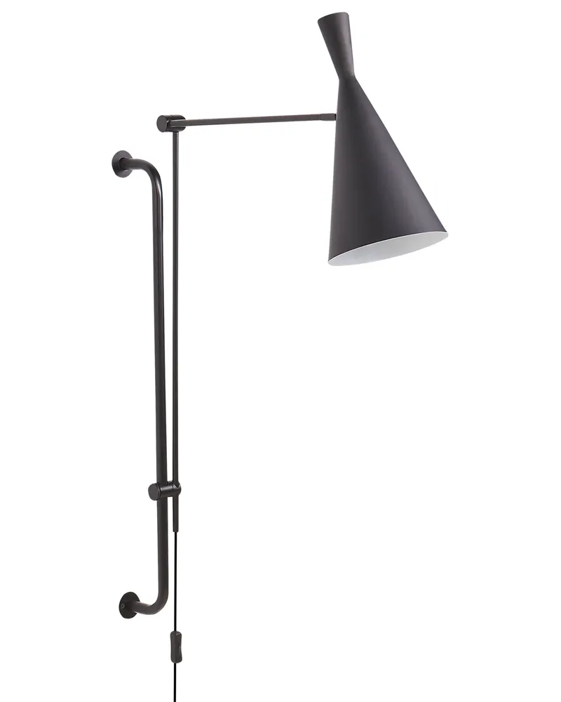 Candeeiro de parede em metálico preto MARISA