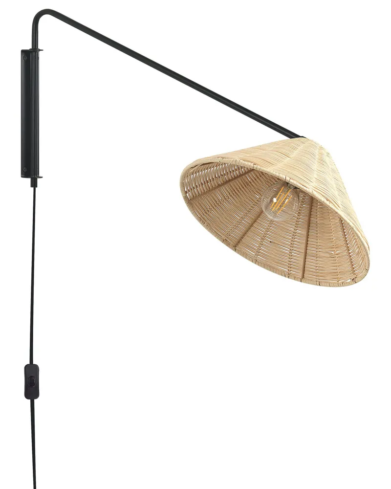 Candeeiro de parede em rattan espontâneo PALENA