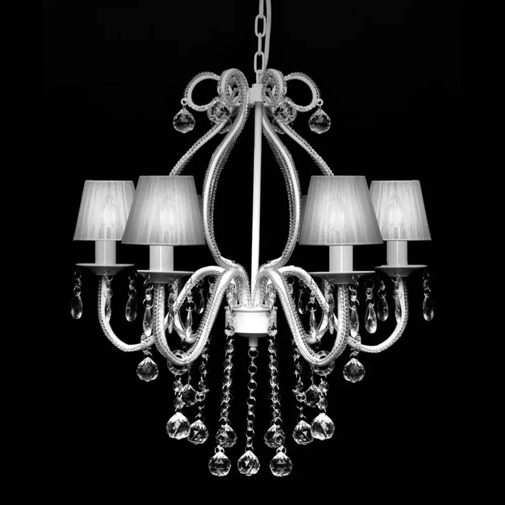 Lustre com 2300 cristais branco
