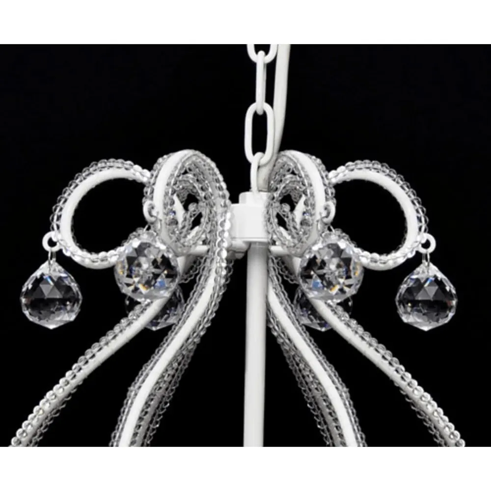 Lustre com 2300 cristais branco