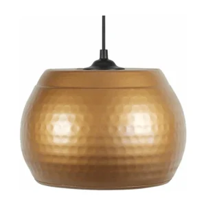 Suspensão TOSEL CALCUTA metálico tigela Dourado D29 x H78 cm