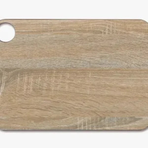 Jogo de Facas Tábua de corte marrom com suporte 330 x 230 mm