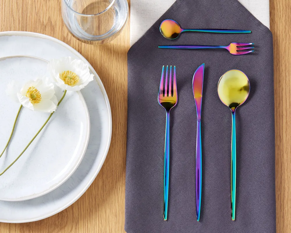 Conjunto de 30 talheres RIGATONI Arco-íris