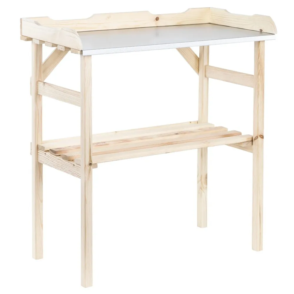 HI Mesa de jardinagem 82x38x78 cm madeira