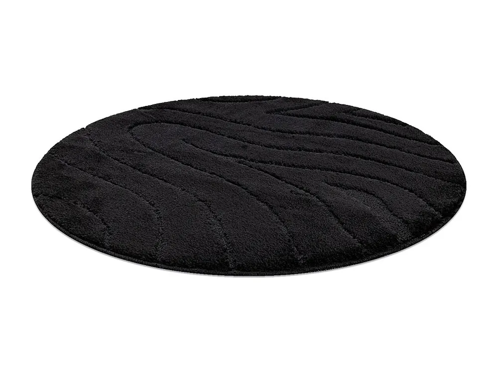 Tapete de banheiro SUPREME círculo WAVES, ondas, antiderrapante, maci cercle 100 cm RugsX