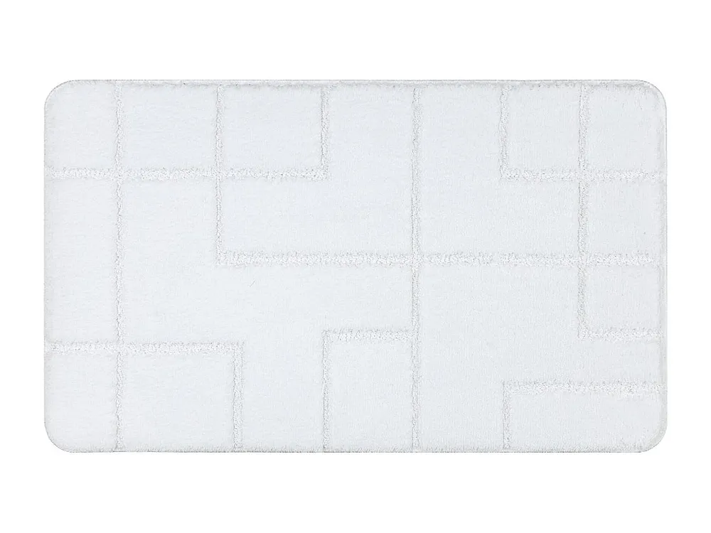 Tapete de banheiro SUPREME LINES, linhas, antiderrapante, macio - bran 60x100 cm RugsX