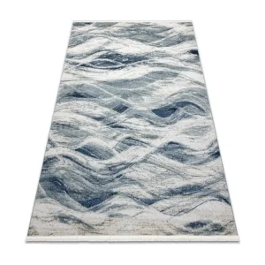 DISTIN 0849A azul marinho / azul / branco tapete moderno - Ondas, vint 160x230 cm RugsX