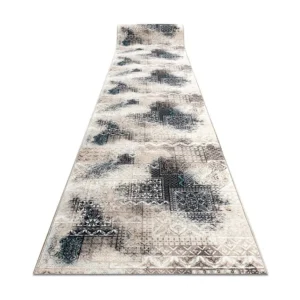 Passadeira antiderrapante PATCHWORK vintage goma bege 80x340 cm RugsX