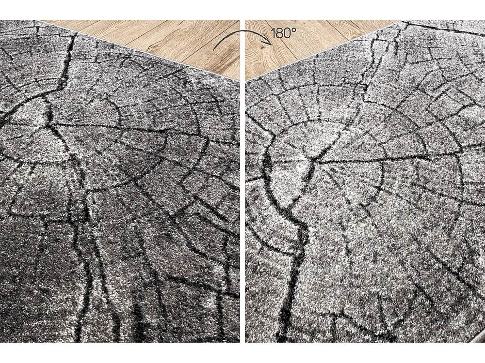 PASSADEIRA SILVER Tronko Árvore Madeira cinzento 120x400 cm RugsX