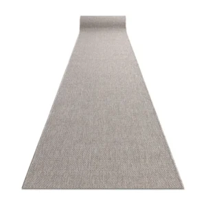 PASSADEIRA SIZAL FLOORLUX modelo 20433 prata Cor sólida 120x250 cm RugsX