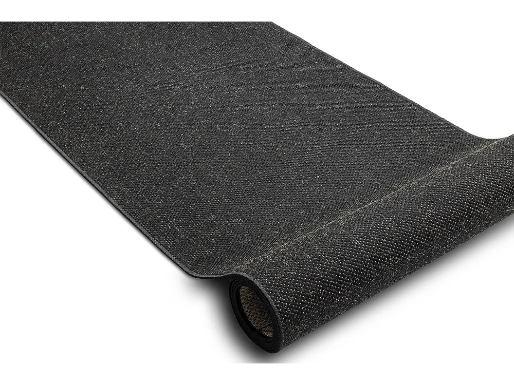 PASSADEIRA SIZAL FLOORLUX modelo 20433 preto Cor sólida 80x500 cm RugsX