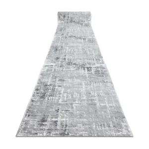 Passadeira Structural MEFE 8722 dois níveis de lã cinza cinzento / b 100x250 cm RugsX