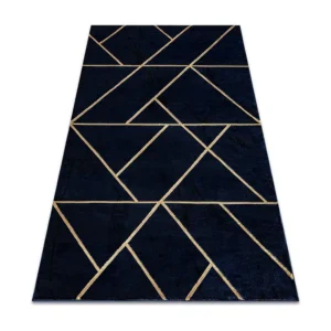 Tapete EMERALD exclusivo 1012 glamour, à moda geométrico azul escuro 160x220 cm RugsX