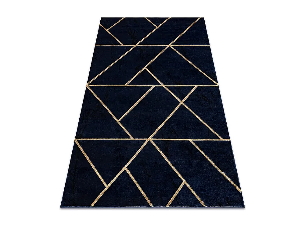 Tapete EMERALD exclusivo 1012 glamour, à moda geométrico azul escuro 160x220 cm RugsX