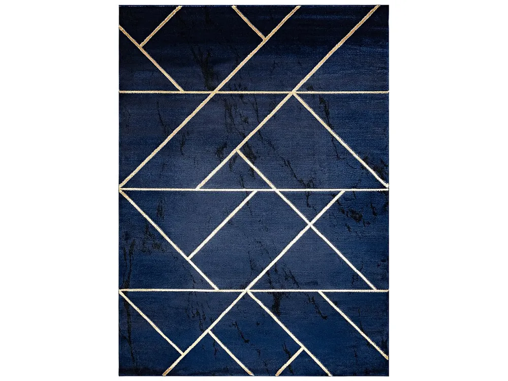 Tapete EMERALD exclusivo 1012 glamour, à moda geométrico azul escuro 160x220 cm RugsX