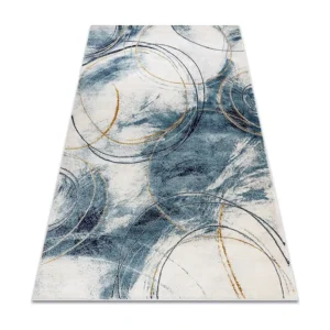Tapete EMERALD exclusivo A0087 glamour, à moda círculos azul / ouro 240x330 cm RugsX