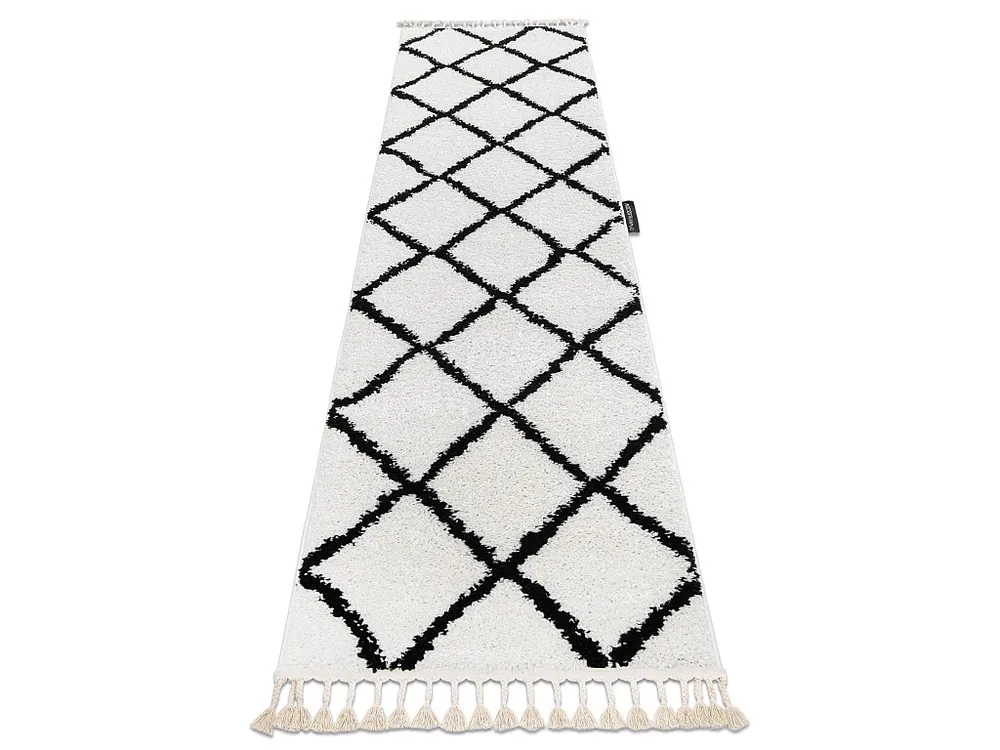 Tapete, Passadeira BERBER CROSS branco - para cozinha, ante-sala, corr 80x300 cm RugsX