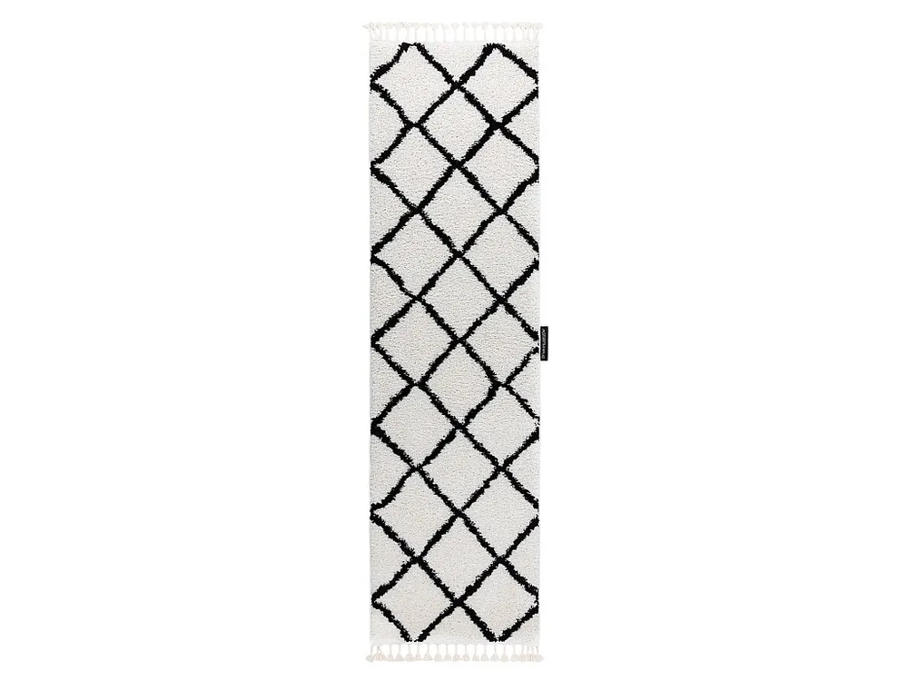 Tapete, Passadeira BERBER CROSS branco - para cozinha, ante-sala, corr 80x300 cm RugsX
