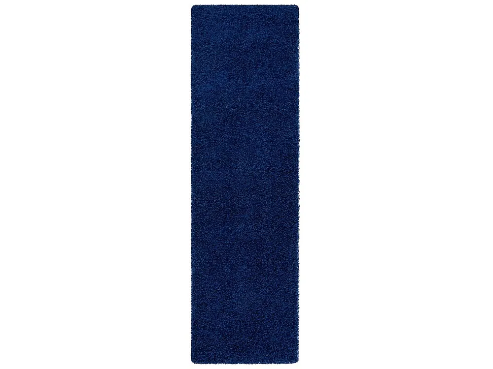Tapete, Passadeira SOFFI shaggy 5cm azul escuro - para cozinha, ante-s 80x300 cm RugsX