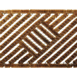 Tapete de Grade de Coco e Metal 40x60cm - Fibras Naturais Reforçadas com Metal