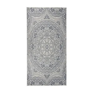 Tapete de tecido plano para exterior 100x200 cm padrão azul Clicnbuy