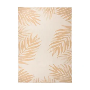 Tapete de tecido plano para exterior 120x170 cm padrão folhas Clicnbuy