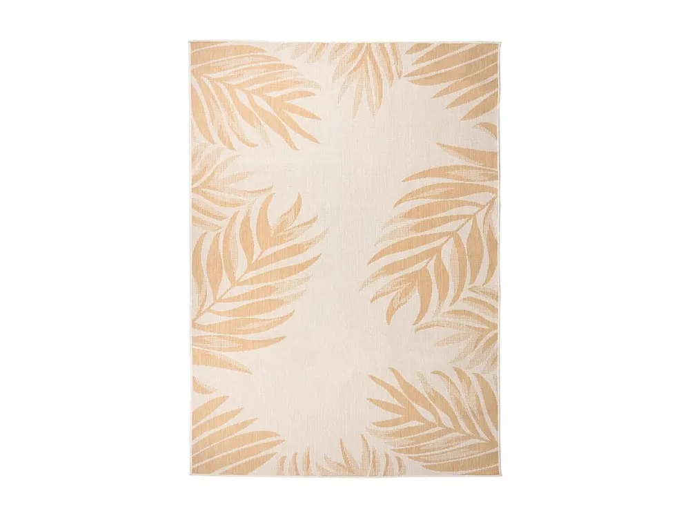 Tapete de tecido plano para exterior 120x170 cm padrão folhas Clicnbuy