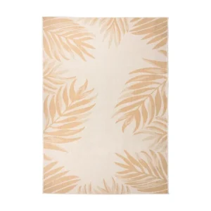 Tapete de tecido plano para exterior 140x200 cm padrão folhas Clicnbuy