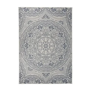 Tapete de tecido plano para exterior 160x230 cm padrão azul Clicnbuy