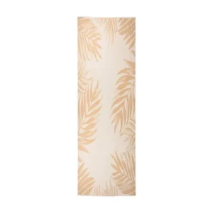 Tapete de tecido plano para exterior 80x250 cm padrão folhas Clicnbuy