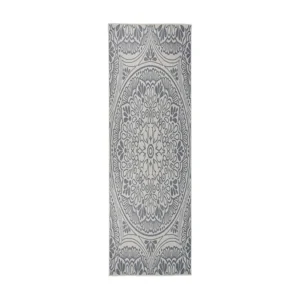 Tapete de tecido plano para exterior 80x250 cm padrão azul Clicnbuy
