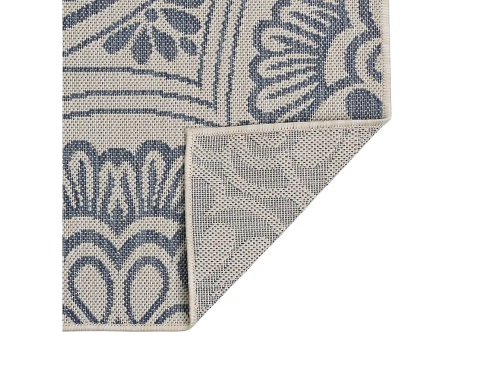 Tapete de tecido plano para exterior 80x250 cm padrão azul Clicnbuy