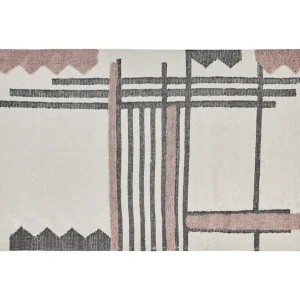 Tapete de algodão em creme e preto 140 x 200 cm MURADIYE BELIANI