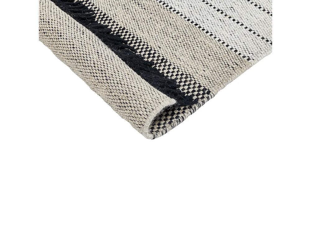 Tapete de lã creme e preta 160 x 230 cm YAZLIK BELIANI