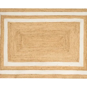 Tapete em juta creme 160 x 230 cm GEMEREK BELIANI