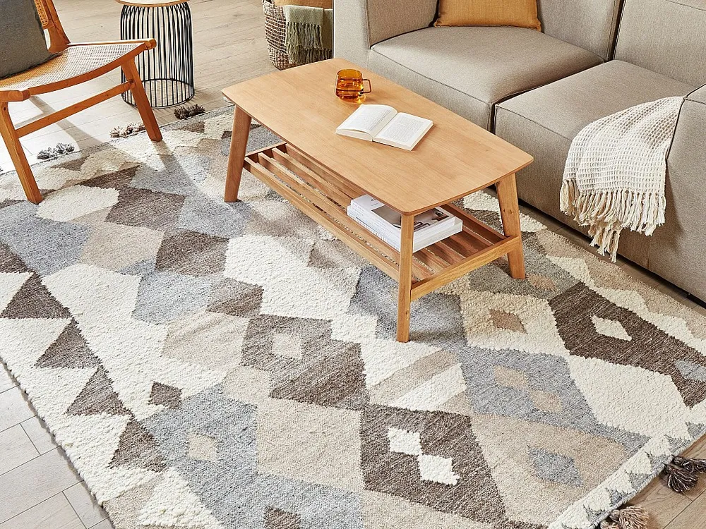 Tapete Kilim em lã multicolor 160 x 230 cm ARALEZ BELIANI