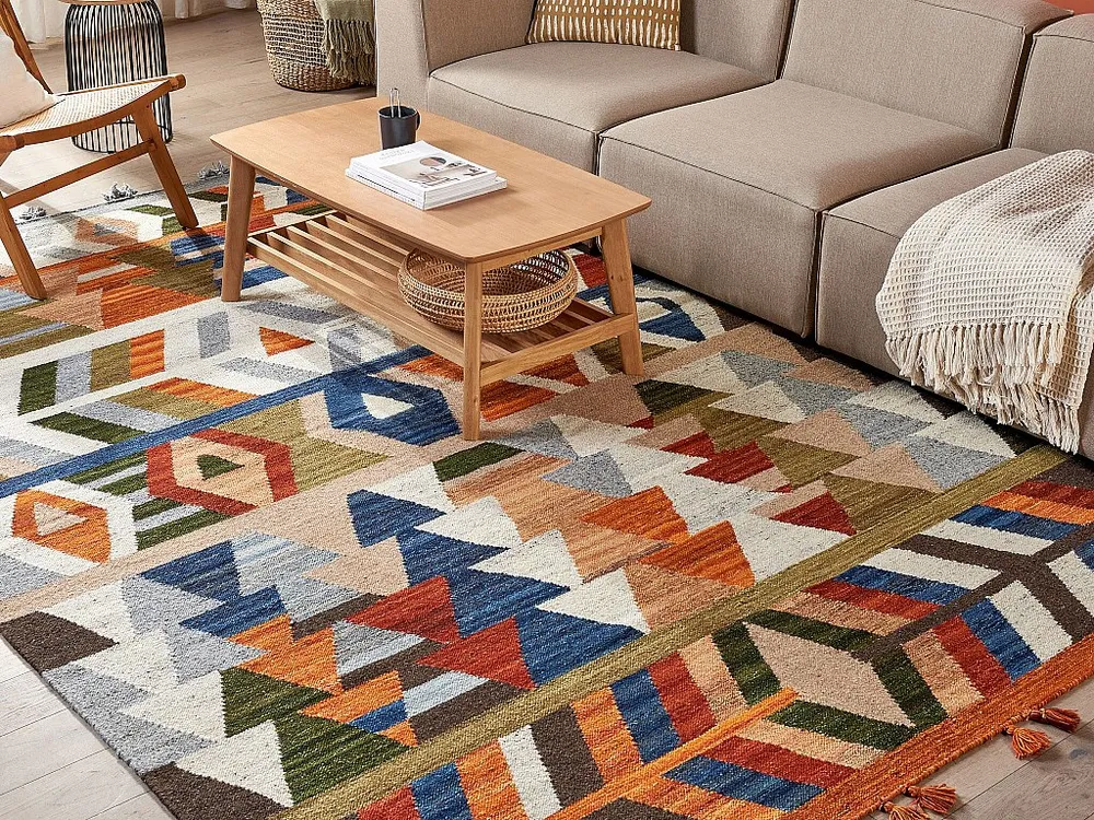 Tapete Kilim em lã multicolor 200 x 300 cm KAGHSI BELIANI