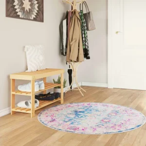 Tapete lavável antiderrapante Ø 120 cm multicor Clicnbuy
