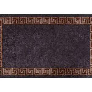 Tapete lavável antiderrapante 190x300 cm preto e dourado Clicnbuy