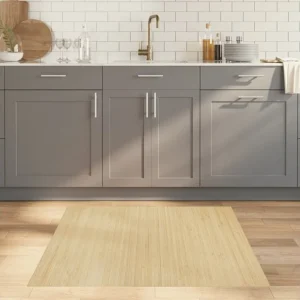 Tapete retangular 100x100 cm bambu cor natural clara Clicnbuy