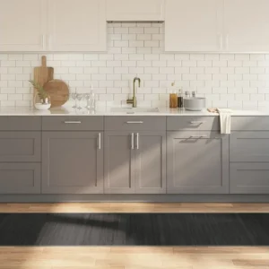 Tapete retangular 70x1000 cm bambu cinzento Clicnbuy